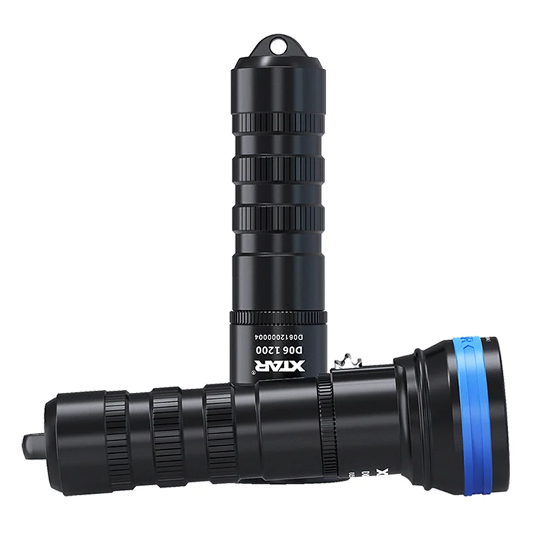 XTAT D06 1200 lumens 100m underwater rechargeable photography flood LED 18650 dive torch for scuba