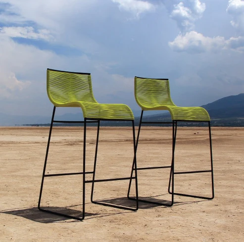 club restaurant bar stool pe rattan weaving wedding high chair