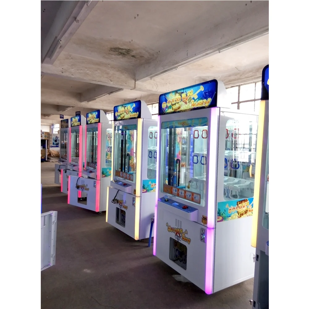 네오펀스 키 마스터 코인 작동식 아케이드 경품 자판기 게임기 골든 키 포인트 잠금 클로 크레인 머신 실내 판매용