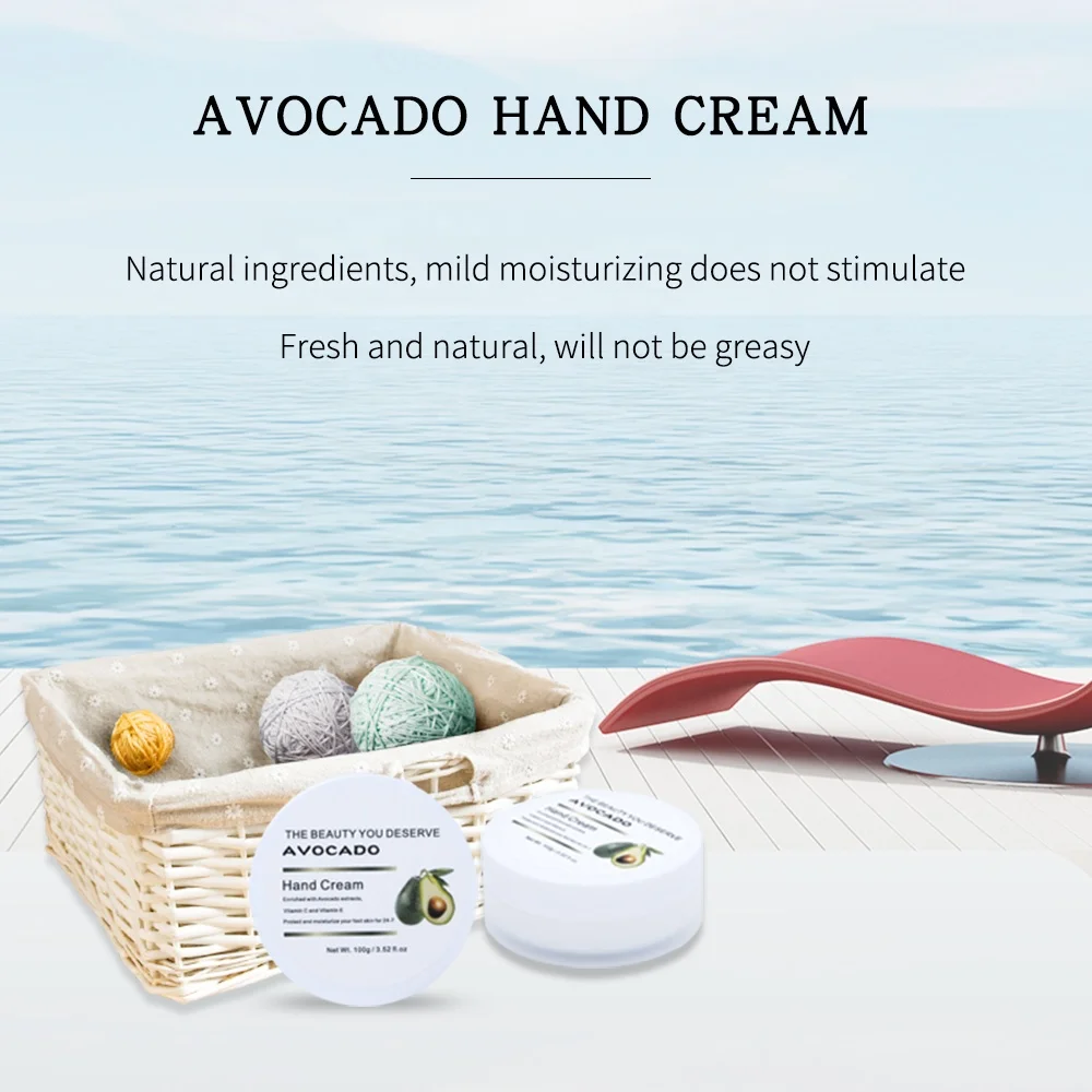 wholesale best natural Avocado whitening hand cream