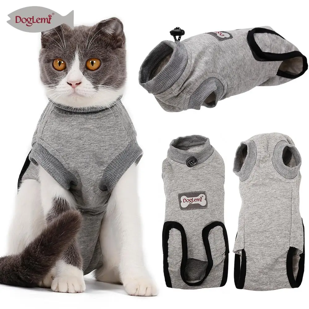 Cat Recovery Suit - Alternative to E Collar \u0026 Cotton Shirt, image size:1000x1000