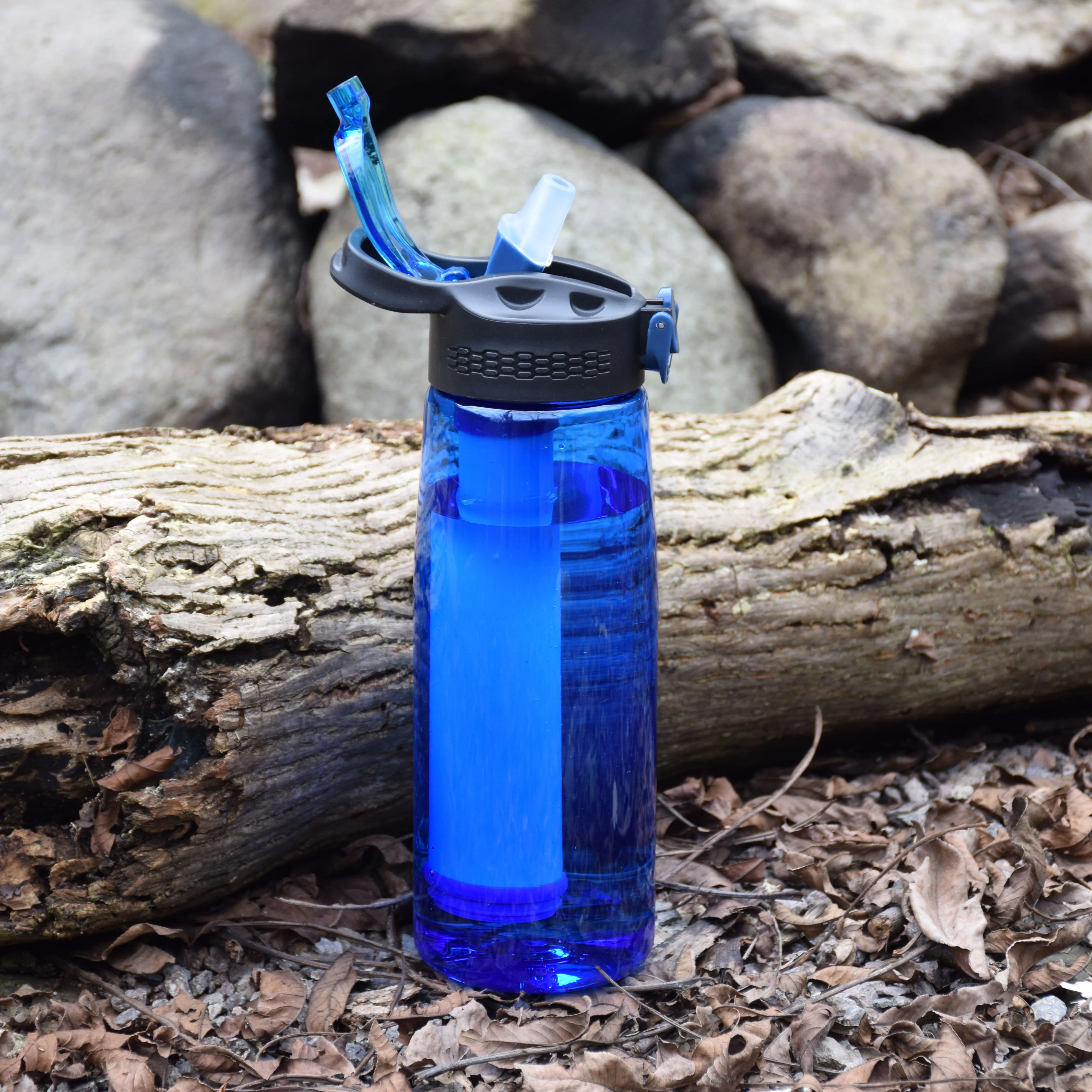 Portable Personal Activated Carbon Water Filter Bottle