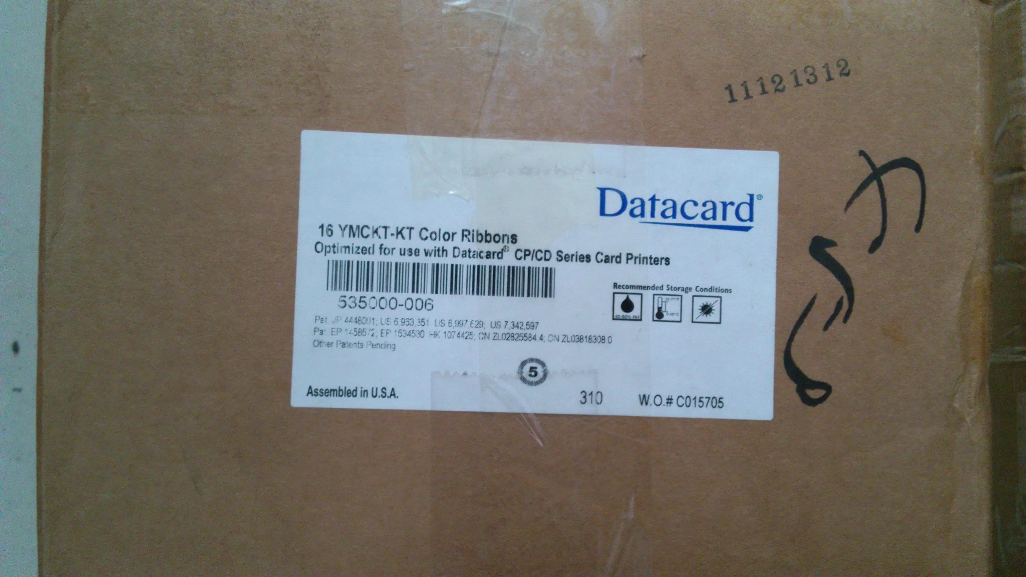 New Datacard 535700004r002 Ymckt Color Ribbon To Replace 535000003