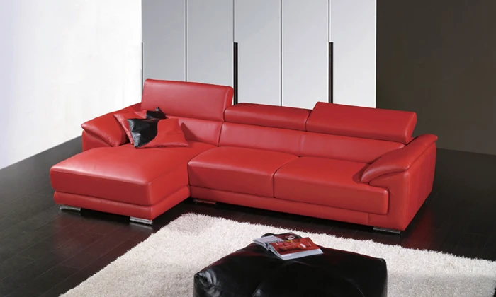 Free Shipping 2015 Modern Design Top Grain Leather Solid