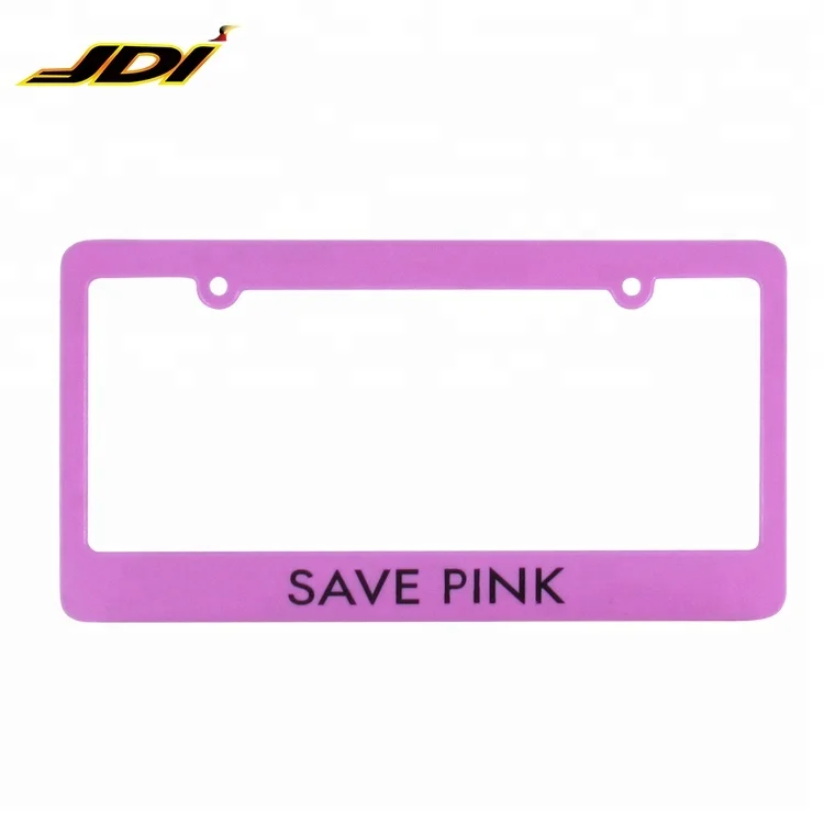JDI-LM-01 ярко-розовый пластиковая рамка номерного знака автомобиля пользовательские