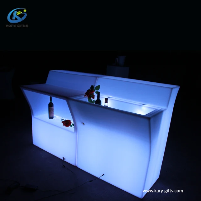 Straight Bar Counter Remote Change Colours LED Glowing Bar Counter