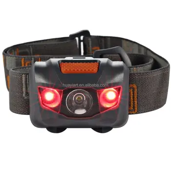 Headlamp LED Headlight 4 Mode Outdoor Flashlight Torch with Dimmable White Light Steady Red Light Adjustable and Water Resistant