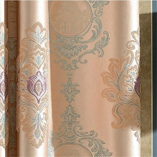 Guangzhou Living Room Wave Curtain New Model Ready-Made Design Vintage Pattern Woven Opening and Closing Curtains
