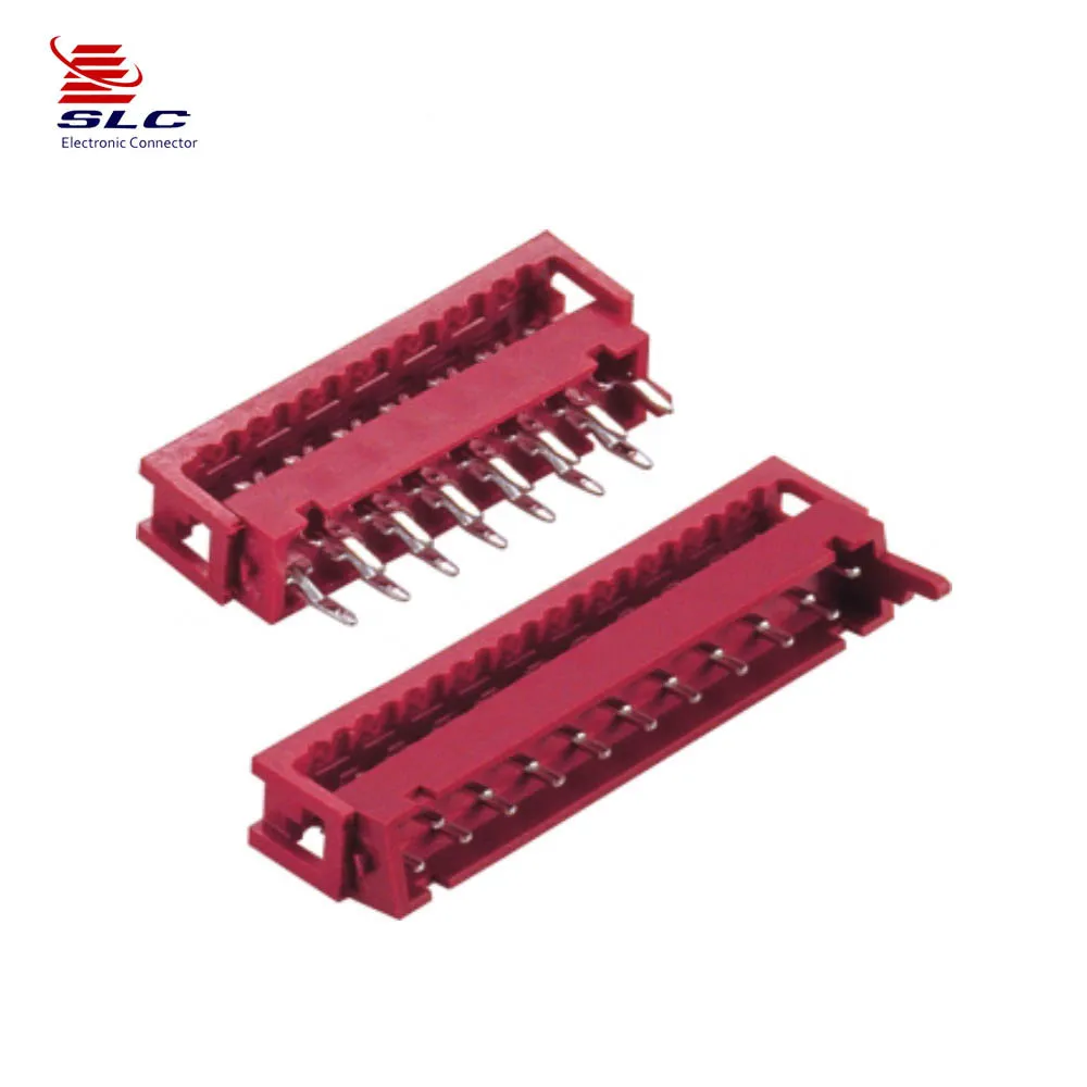 
Соединитель Micro Match 1,27 мм, разъем «мама» красный IDC,SMT, без защелки 