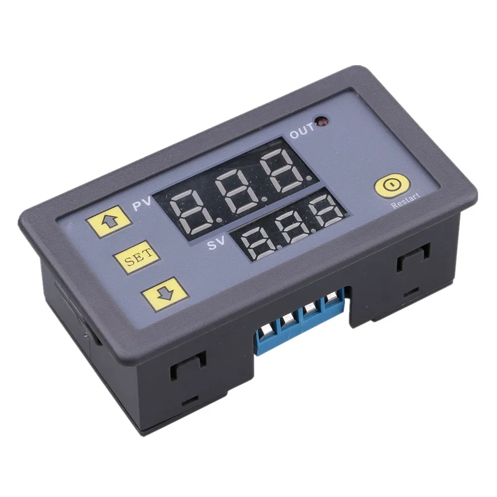 24v Thermostat 10a Digital Led Dual Display Cycle Delay Timer Relay 0