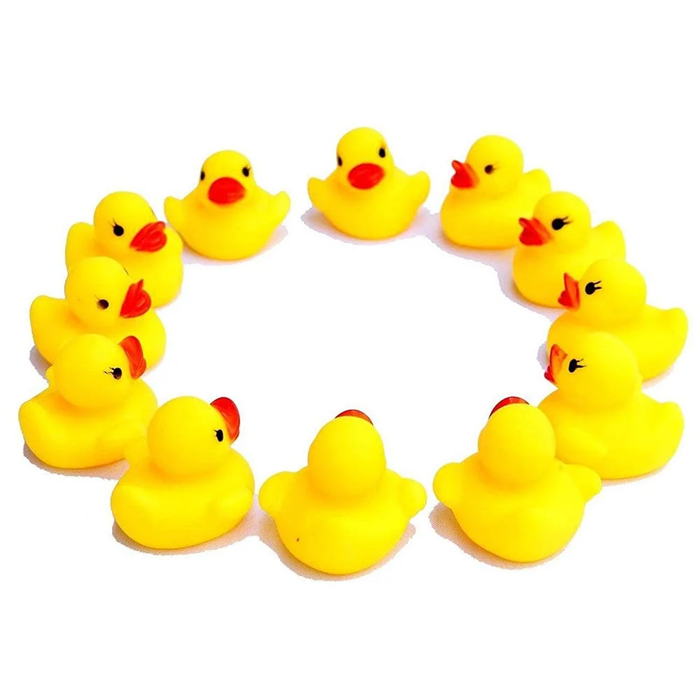YY0061 Baby Bath Toy Novelty Place Float and Squeak Rubber Duck Ducky for Kids