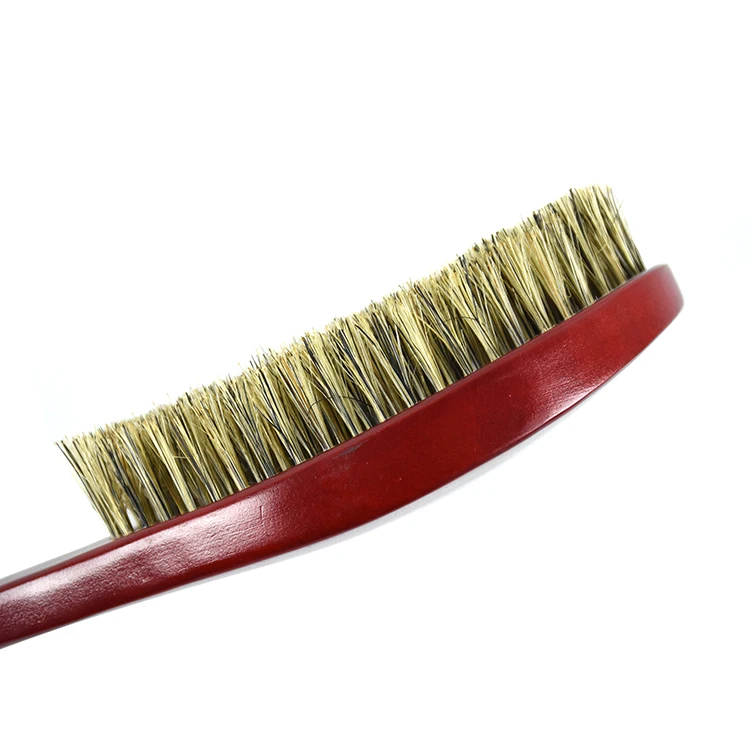 Мужская деревянная щетка для бритья бороды с длинной ручкой частная марка античный цвет круглая щетиной