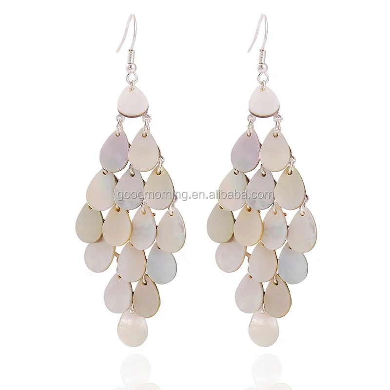 chandelier shell earrings