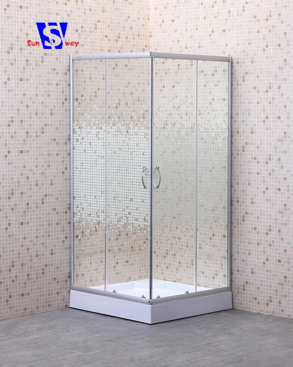 SUNNY SHOWER Double Sliding Shower Door Bathroom Shower Enclosure