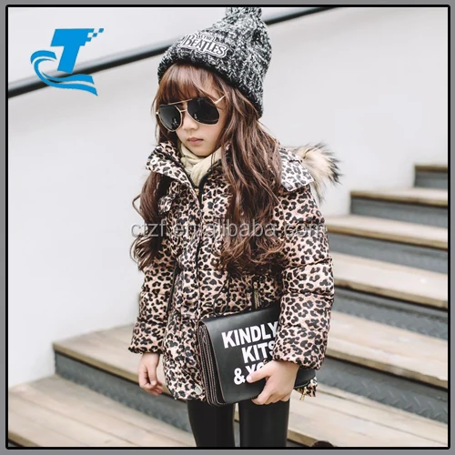 leopard print childrens coat