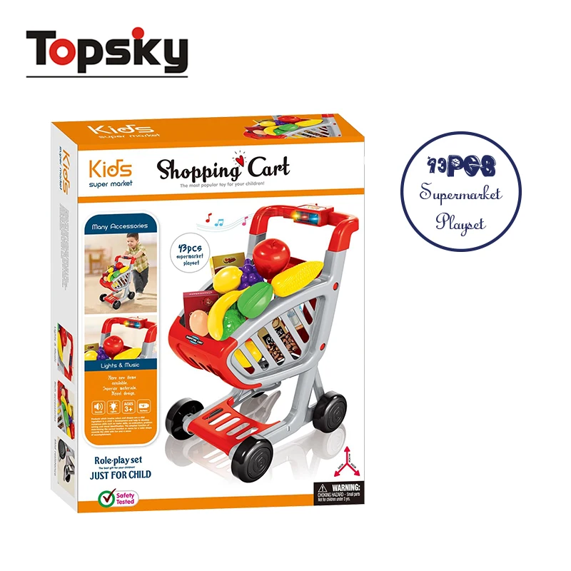 Creative Kids Supermarket Pretend Play Preschool Game Shopping Trolley