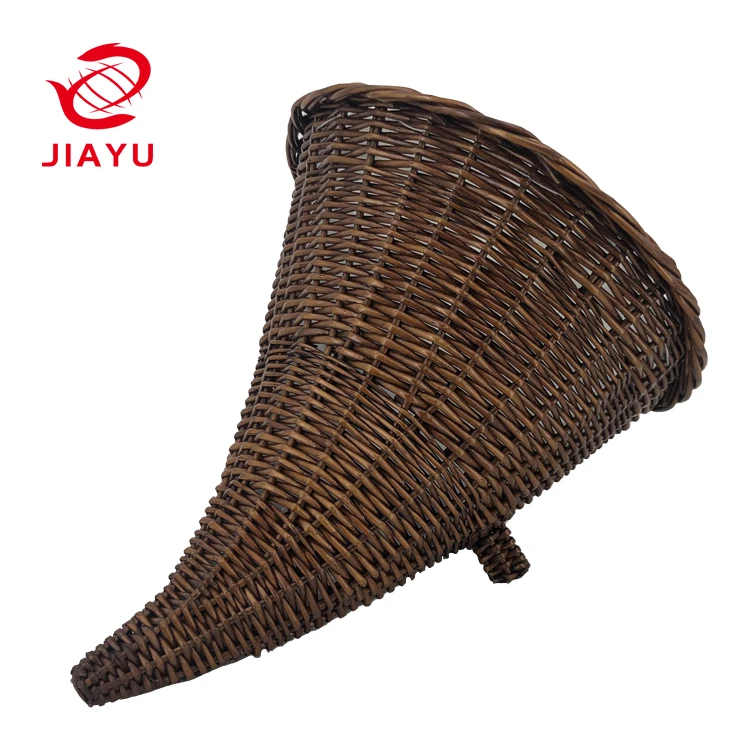 Cornucopia In Vimini Per Natale - Cestino Decorativo Ringraziamento - Centrotavola Festivo - Foto 4