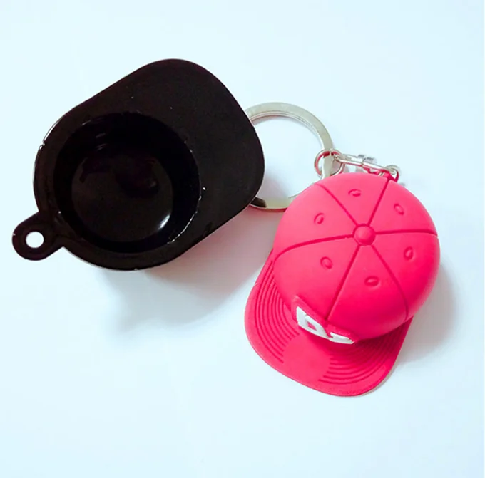 Promotion Soft Keychain Custom Mini Hat Pvc Keychain Silicone Keyring