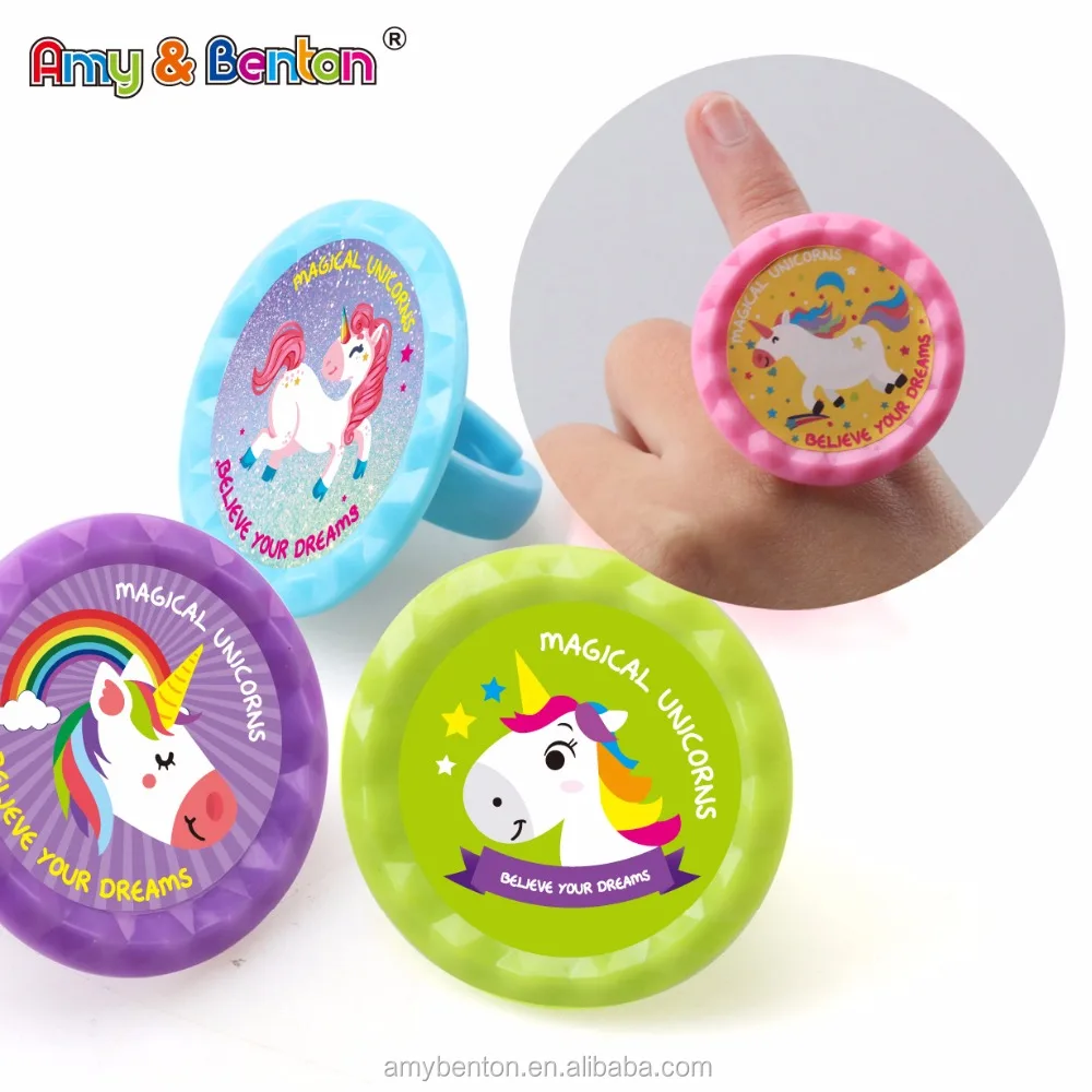 Волшебные игрушки в виде единорога для вечеринки пластиковое мини-кольцо