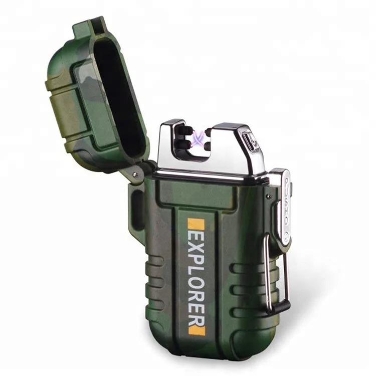 cigarette lighter taser cigarette lighter taser Dual Arc Plasma Rechargeable Electric Lighter USB  Powered Flameless Underwater Waterproof Stormproof Windproof Cigarette