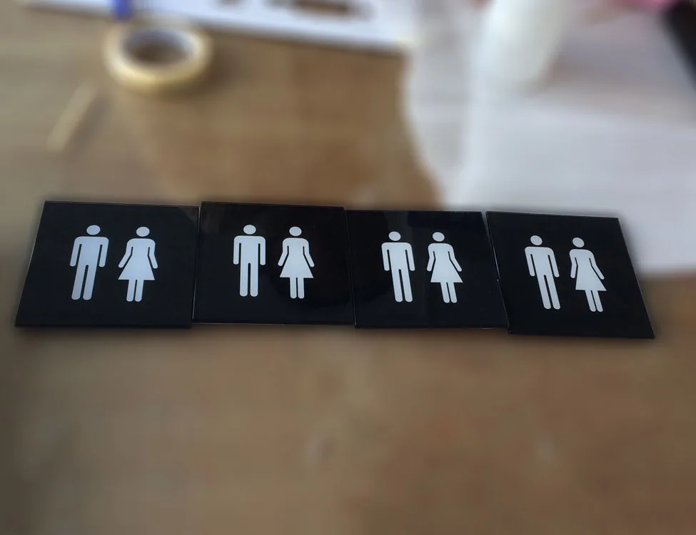 Водонепроницаемый акриловый дверной знак