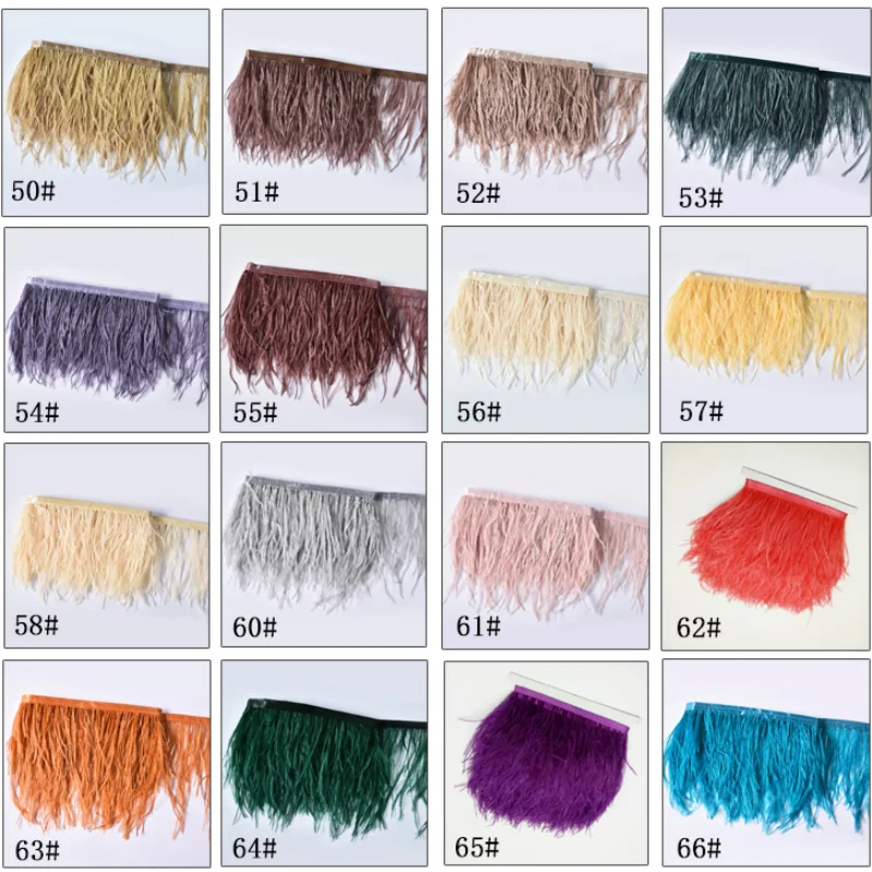52 colors Ostrich Feather Lace Trim Ribbon Tape Trimming Millinery Dre –  uartcrafts