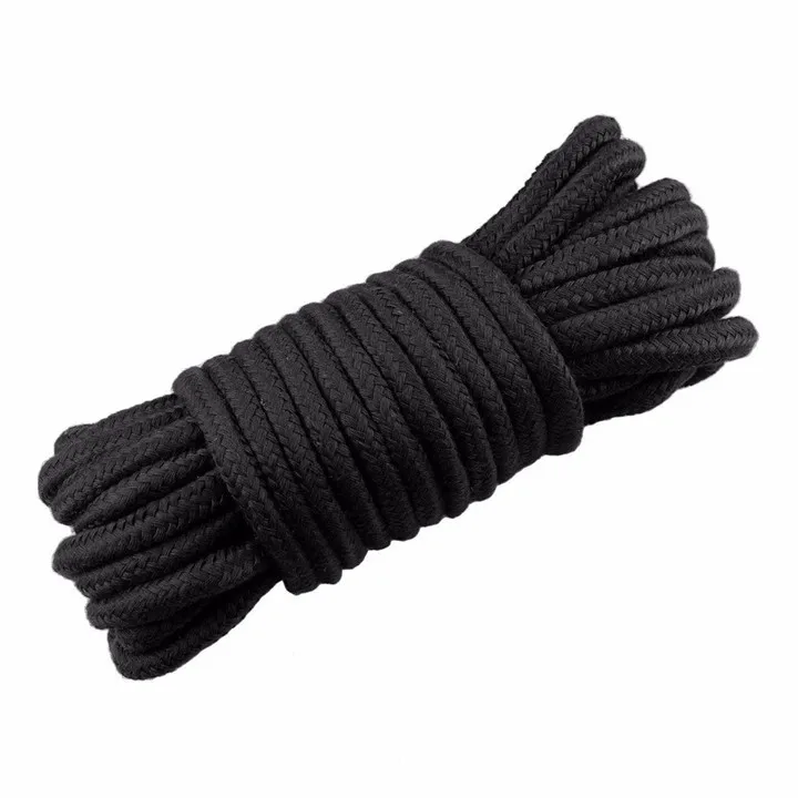 32 feet All Purpose Soft Cotton Rope Pack of 3 10m Black 