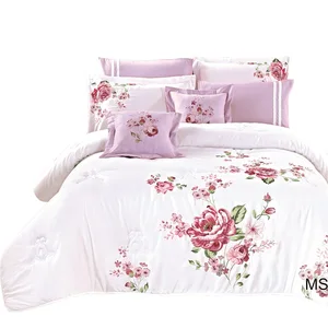 KOSMOS Bedding Dubai 90gsm Microfiber High Quality Luxury Embroidery 8 Pcs Comforter Set