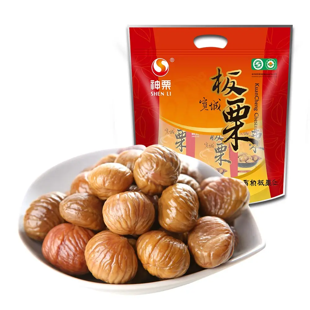 Vacuum packed roasted chestnuts snacks for sale