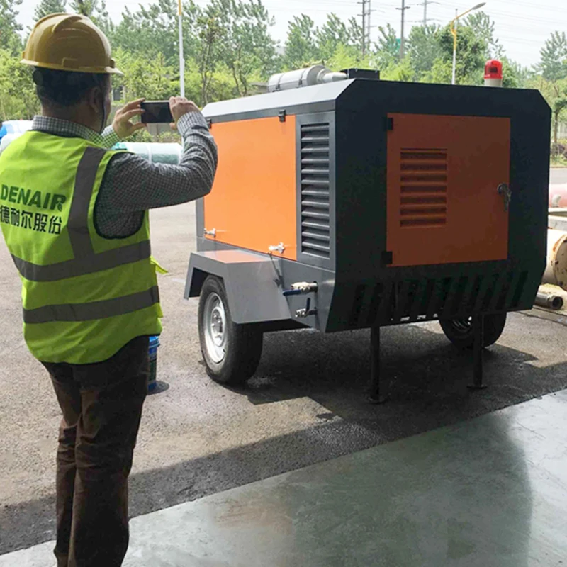 Towable Diesel Driven 8m3 min 3000 Liter Air Compressor