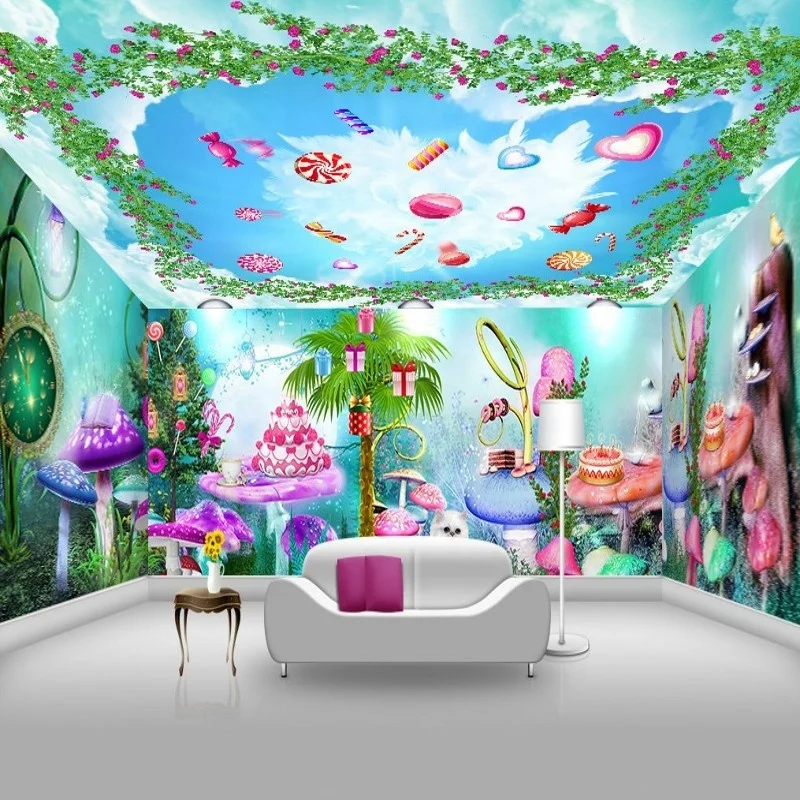 Wallpaper 3d Wallpaper 3d Stereo Cartoon Magic World Mushroom Elf Fairy  House Mural Wallpaper Home Decoration Kids - Buy Dada Wallpaper,Wallpaper  Weight,Wallpaper Graffiti Product on 