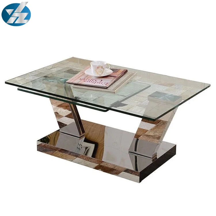 Rotating Stainless Steel Folding Glass Coffee Table Buy Folding Glass Coffee Table Golden Stainless Steel Coffee Table Rotating Glass Coffee Table Product On Alibaba Com