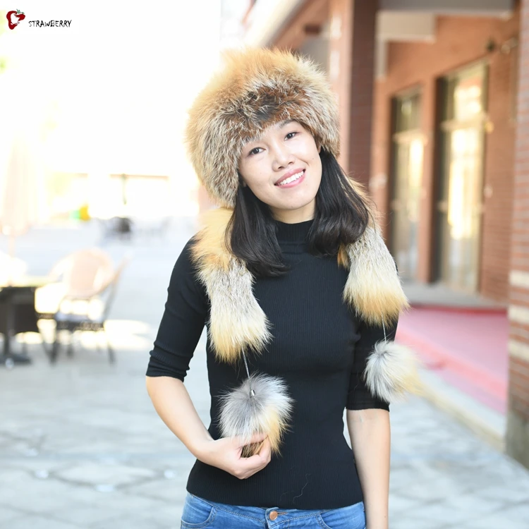 Cappello Di Pelliccia Di Volpe Lavorato A Maglia Da Donna Russa Di Design  Deft - Buy Cappello Di Pelliccia,Cappello Di Pelliccia Russo Da Donna, Cappello Di Pelliccia Di Volpe Product on Alibaba.com