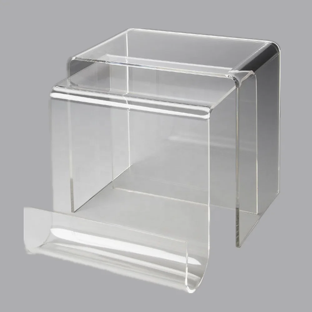 Acrylic Nest Table Bent Lucite End Table Side Table Sets With Magazine Rack Buy Acrylic Nest Table
