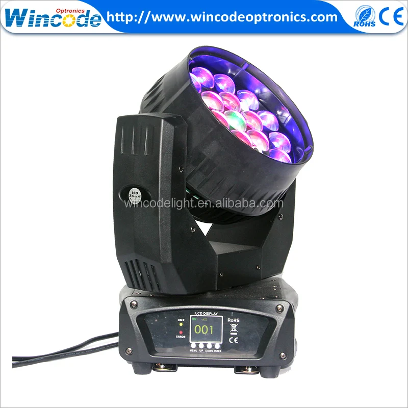 19*12W RGBW DMX512 Control LED Moving Head Light with 540° Pan Movement for Stage and Events
