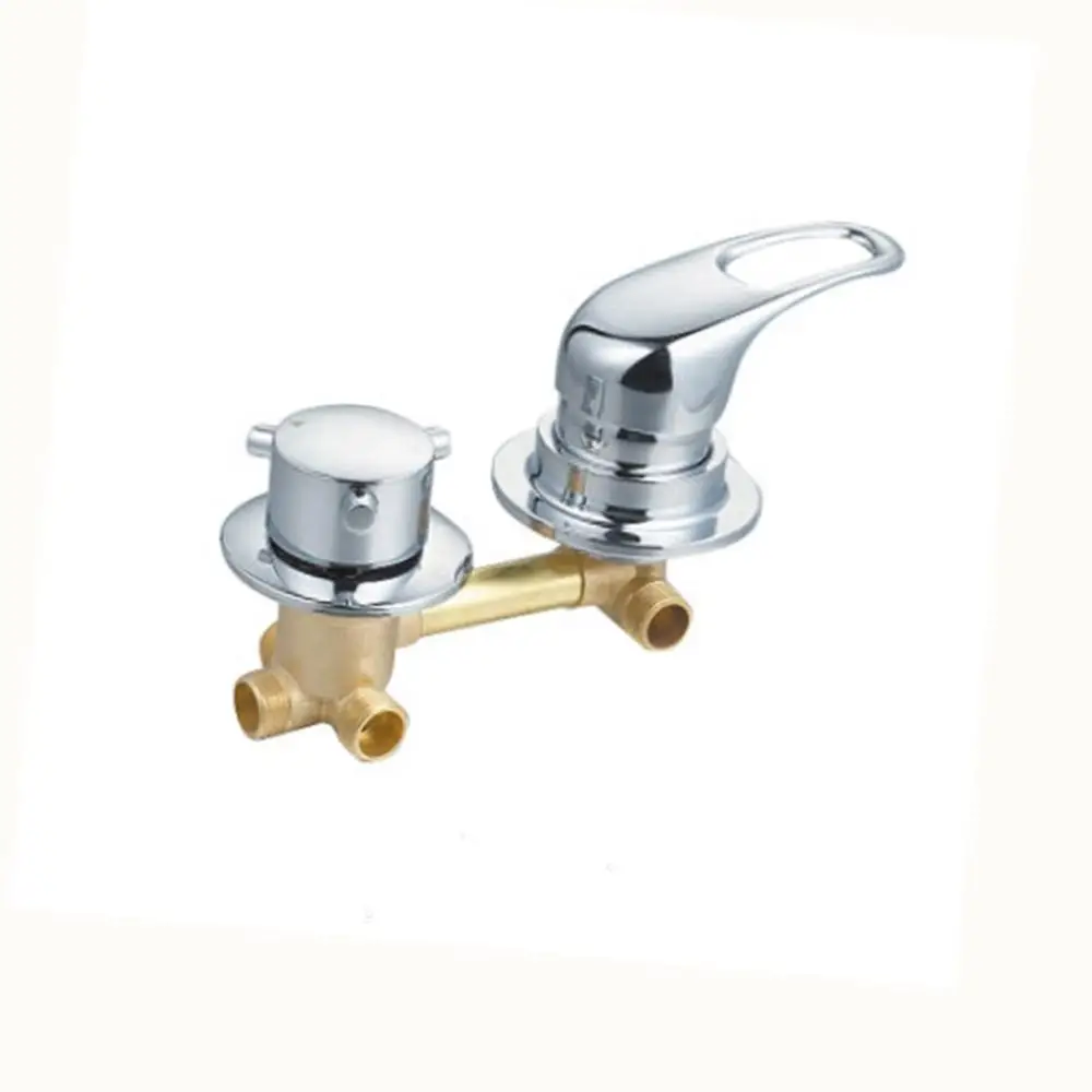 Brass Wall Mounted Bath Faucet Mixer 21 Way Shower Diverter Valve