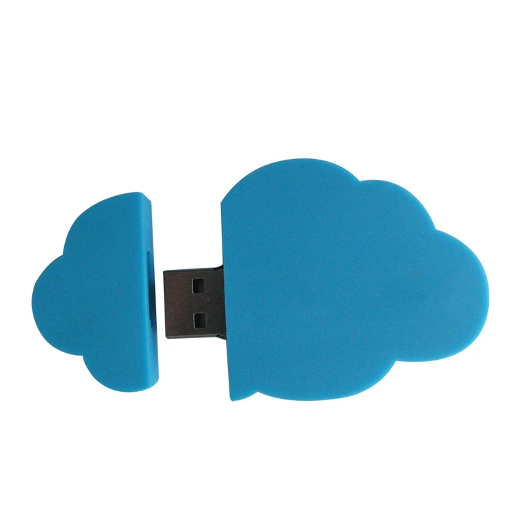 Lovely PVC Rubber Usb Flash Memory Cloud Shape Pen Drive