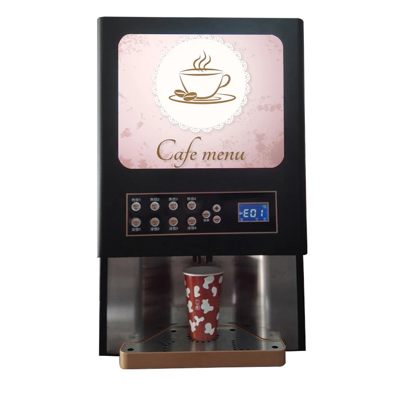 Máquina De Café En Polvo Instantánea Automática Para Uso Comercial,4 Sabores,Bebidas  Calientes Y Frías,Para Uso Comercial - Buy Máquina De Café Instantáneo,Mini  Máquina Expendedora De Café Barata,Máquina Para Hacer Café En Polvo