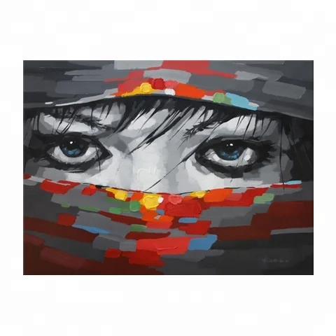 手作りのモダンな抽象的な美しい女の子大きな目壁アート絵画 Buy 女の子ビッグアイズウォールステッカーアート 女の子ウォールアートの絵画 女の子ビッグアイズウォールステッカーアート手作り Product On Alibaba Com