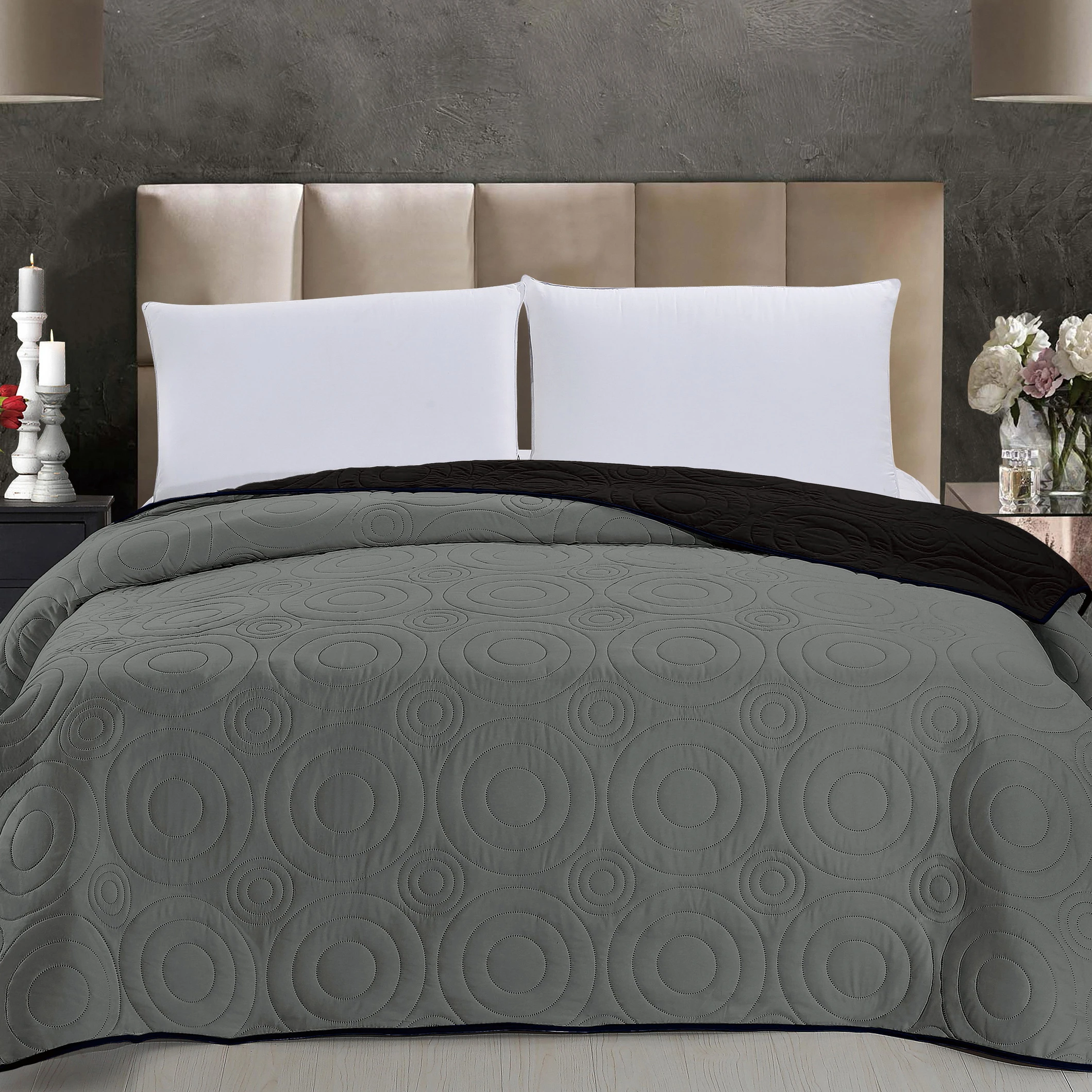 
 Стеганое покрывало из 100% хлопка и микрофибры  