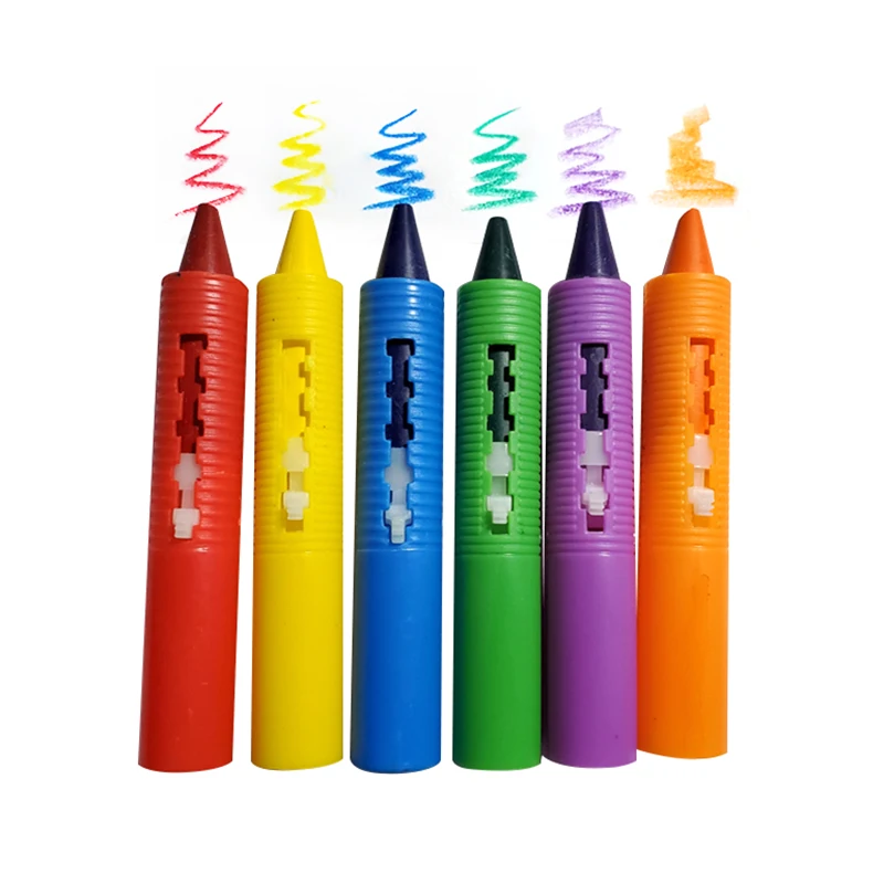 PACK OF 6 BABY BATH CRAYONS NON TOXIC BATH CRAYONING FUN TOYS CHILDREN TODDLER 