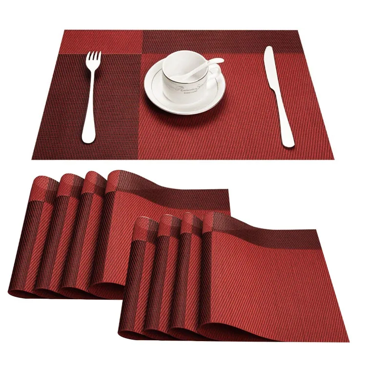 Plastic Table Mats Set Of 8,Heat Resistant Washable Place Mats For ...