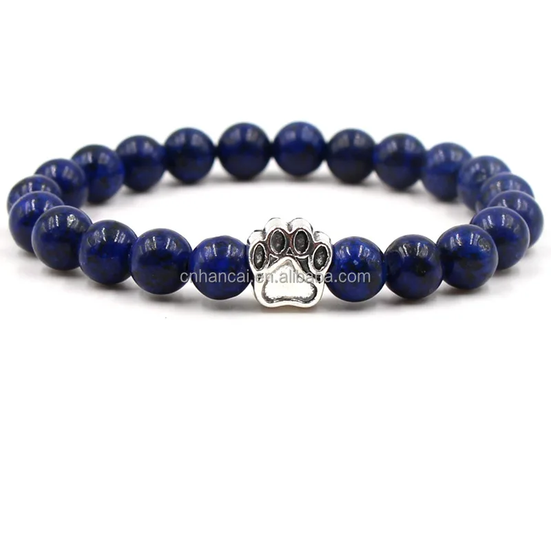 Lapis Lazili bracelet with Chakra stones 8mm beads