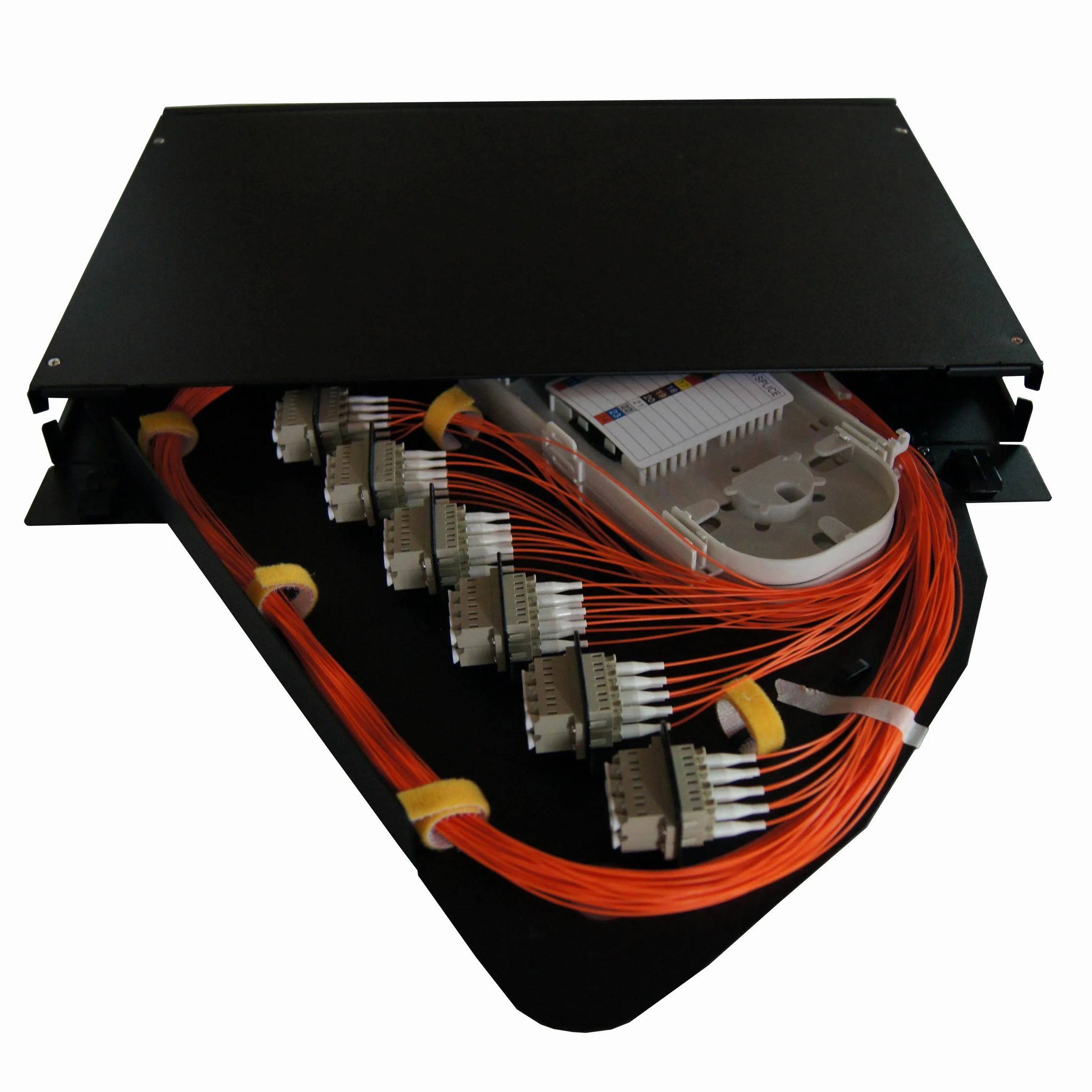 Fiber Enclosure Rack Mounted ODF 12 24 48 96 144 Cores Rotary Subrack 19 Inches 24 SC LC ST FC Ports Optical Distribution Frame