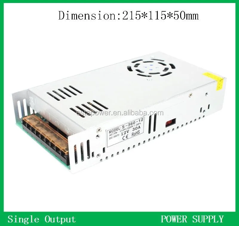 S-360-5 360W DC 5V 60A output AC 110V/220V input single group switching power  supply
