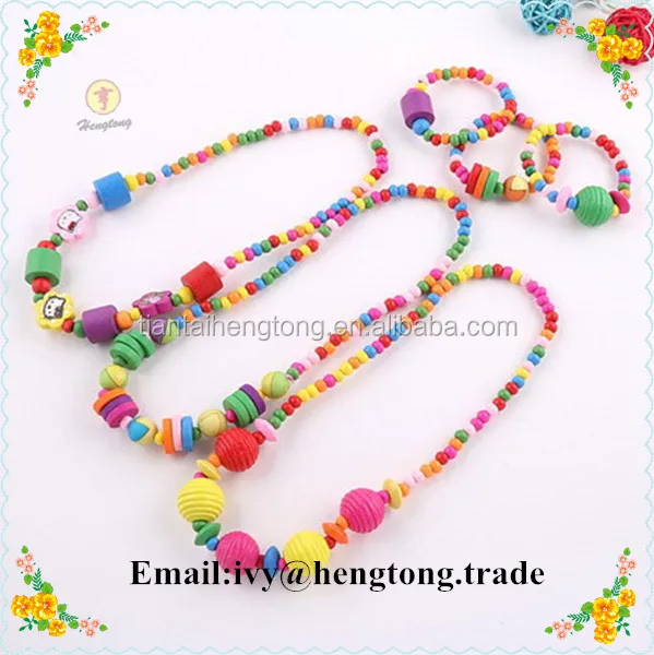 卸売カラフルな木製ビーズ子供用ネックレス ブレスレット 子供用安全木製ビーズジュエリーセット Buy ネックレス子供のため 子供ネックレス ジュエリーセット Product On Alibaba Com