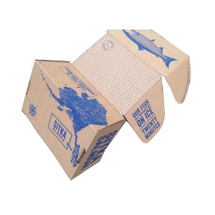Yilucai Custom Print Paper Cardboard Mailer Box Salmon Fish Packaging Box Yilucai Custom Print Paper Cardboard Mailer Box Salmon Fish Packaging Box
