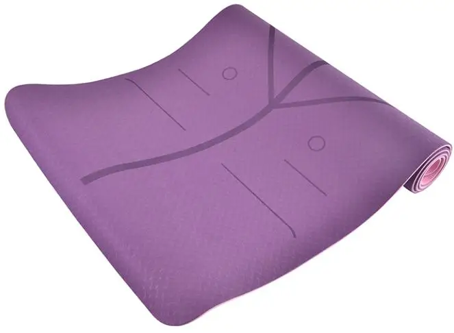 6MM Double Layers TPE Custom Print Logo Label  Waterproof  Anti Slip TPE Eco Yoga Mat