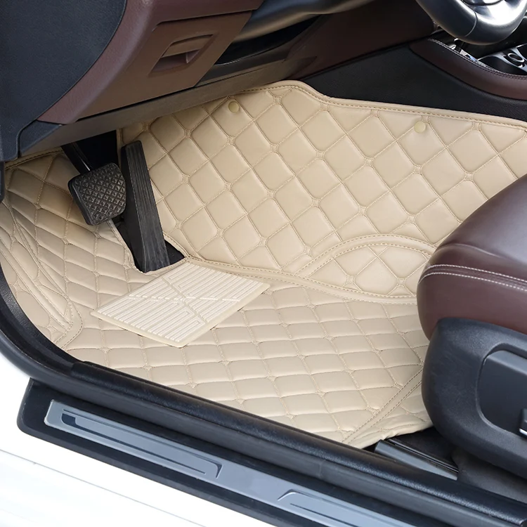 Лучшее качество кожи полный набор дизайн пользовательского автомобильные коврики