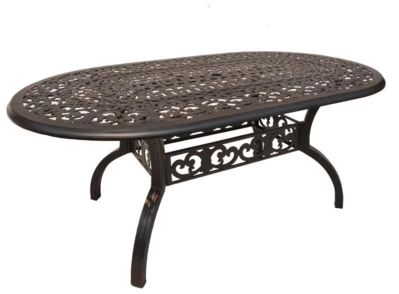 Yoho Metal Patio Cast Aluminum Dining Table Outdoor Dining Table Garden ...